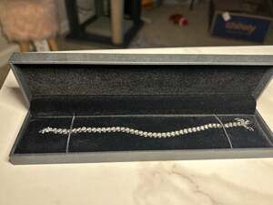 1/4 CT. T.W. Diamond S-Link Tennis Bracelet in Sterling Silver